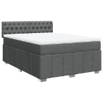 Giroletto a Molle con Materasso Grigio Scuro 140x200cm Tessuto