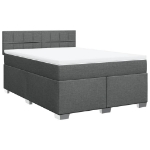 Giroletto a Molle con Materasso Grigio Scuro 140x200cm Tessuto