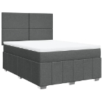 Giroletto a Molle con Materasso Grigio Scuro 140x200cm Tessuto
