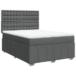 Giroletto a Molle con Materasso Grigio Scuro 140x200cm Tessuto