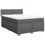 Giroletto a Molle con Materasso Grigio Scuro 140x200cm Tessuto