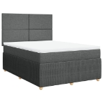 Giroletto a Molle con Materasso Grigio Scuro 140x200cm Tessuto