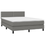 Giroletto a Molle con Materasso Grigio Scuro 140x200cm Tessuto