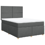 Giroletto a Molle con Materasso Grigio Scuro 140x200cm Tessuto