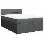 Giroletto a Molle con Materasso Grigio Scuro 140x200cm Tessuto