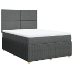 Giroletto a Molle con Materasso Grigio Scuro 140x200cm Tessuto