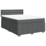 Giroletto a Molle con Materasso Grigio Scuro 140x200cm Tessuto
