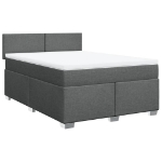 Giroletto a Molle con Materasso Grigio Scuro 160x200 cm Tessuto