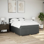 Giroletto a Molle con Materasso Grigio Scuro 160x200 cm Tessuto