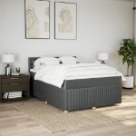 Giroletto a Molle con Materasso Grigio Scuro 160x200 cm Tessuto