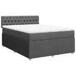 Giroletto a Molle con Materasso Grigio Scuro 160x200 cm Tessuto