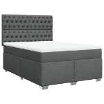Giroletto a Molle con Materasso Grigio Scuro 160x200 cm Tessuto