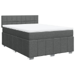 Giroletto a Molle con Materasso Grigio Scuro 160x200 cm Tessuto