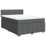 Giroletto a Molle con Materasso Grigio Scuro 160x200 cm Tessuto
