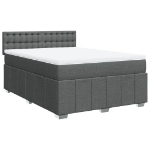 Giroletto a Molle con Materasso Grigio Scuro 160x200 cm Tessuto