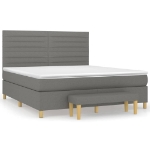 Giroletto a Molle con Materasso Grigio Scuro 160x200 cm Tessuto
