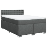 Giroletto a Molle con Materasso Grigio Scuro 160x200 cm Tessuto