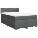 Giroletto a Molle con Materasso Grigio Scuro 160x200 cm Tessuto