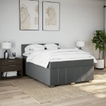Giroletto a Molle con Materasso Grigio Scuro 160x200 cm Tessuto