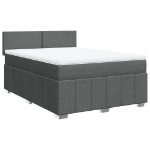 Giroletto a Molle con Materasso Grigio Scuro 160x200 cm Tessuto