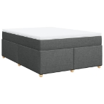 Giroletto a Molle con Materasso Grigio Scuro 160x200 cm Tessuto