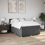 Giroletto a Molle con Materasso Grigio Scuro 160x200 cm Tessuto