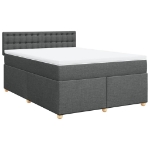 Giroletto a Molle con Materasso Grigio Scuro 160x200 cm Tessuto