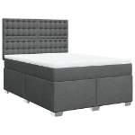 Giroletto a Molle con Materasso Grigio Scuro 160x200 cm Tessuto