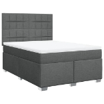 Giroletto a Molle con Materasso Grigio Scuro 160x200 cm Tessuto