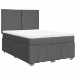 Giroletto a Molle con Materasso Grigio Scuro 160x200 cm Tessuto