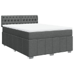 Giroletto a Molle con Materasso Grigio Scuro 160x200 cm Tessuto