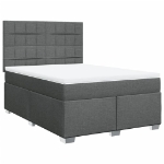 Giroletto a Molle con Materasso Grigio Scuro 160x200 cm Tessuto