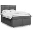 Giroletto a Molle con Materasso Grigio Scuro 160x200 cm Tessuto