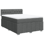 Giroletto a Molle con Materasso Grigio Scuro 160x200 cm Tessuto