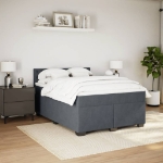 Giroletto a Molle con Materasso Grigio Scuro 160x200 cm Velluto