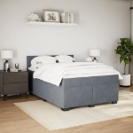 Giroletto a Molle con Materasso Grigio Scuro 160x200 cm Velluto