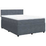 Giroletto a Molle con Materasso Grigio Scuro 160x200 cm Velluto
