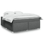 Giroletto a Molle con Materasso Grigio Scuro 180x200 cm Tessuto