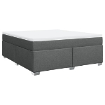 Giroletto a Molle con Materasso Grigio Scuro 180x200 cm Tessuto
