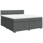 Giroletto a Molle con Materasso Grigio Scuro 180x200 cm Tessuto