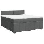 Giroletto a Molle con Materasso Grigio Scuro 180x200 cm Tessuto
