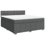 Giroletto a Molle con Materasso Grigio Scuro 180x200 cm Tessuto