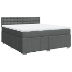 Giroletto a Molle con Materasso Grigio Scuro 180x200 cm Tessuto