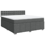 Giroletto a Molle con Materasso Grigio Scuro 180x200 cm Tessuto