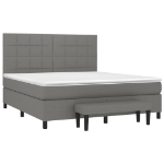 Giroletto a Molle con Materasso Grigio Scuro 180x200 cm Tessuto