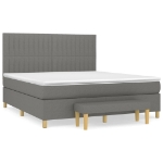 Giroletto a Molle con Materasso Grigio Scuro 180x200 cm Tessuto