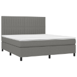 Giroletto a Molle con Materasso Grigio Scuro 180x200 cm Tessuto