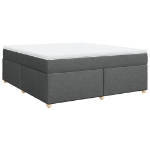 Giroletto a Molle con Materasso Grigio Scuro 180x200 cm Tessuto