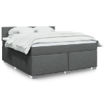 Giroletto a Molle con Materasso Grigio Scuro 180x200 cm Tessuto