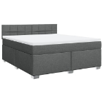 Giroletto a Molle con Materasso Grigio Scuro 180x200 cm Tessuto